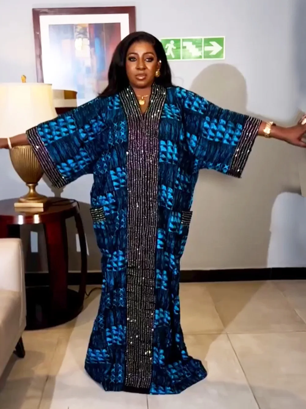 African Dresses for Women Plus Size Africa Clothes Dashiki Ankara Sequin Outfit Gown Kaftan Muslim Wedding Party Long Maxi Dress