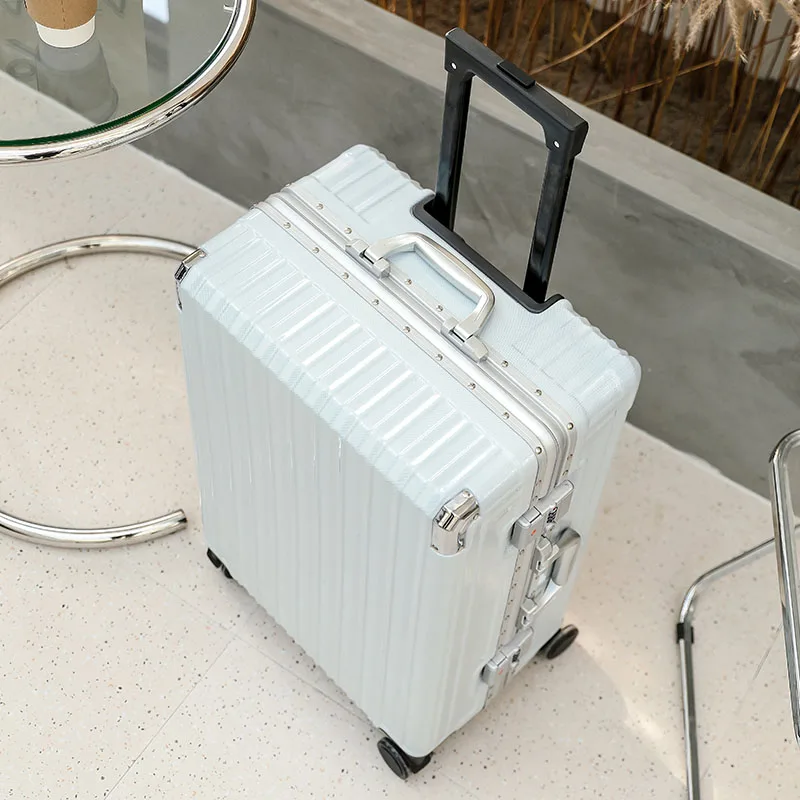 

28-дюймовый чемодан для ручной клади Lage с алюминиевой рамой и универсальными колесами для мужчин и женщин, деловая дорожная сумка с паролем Lo