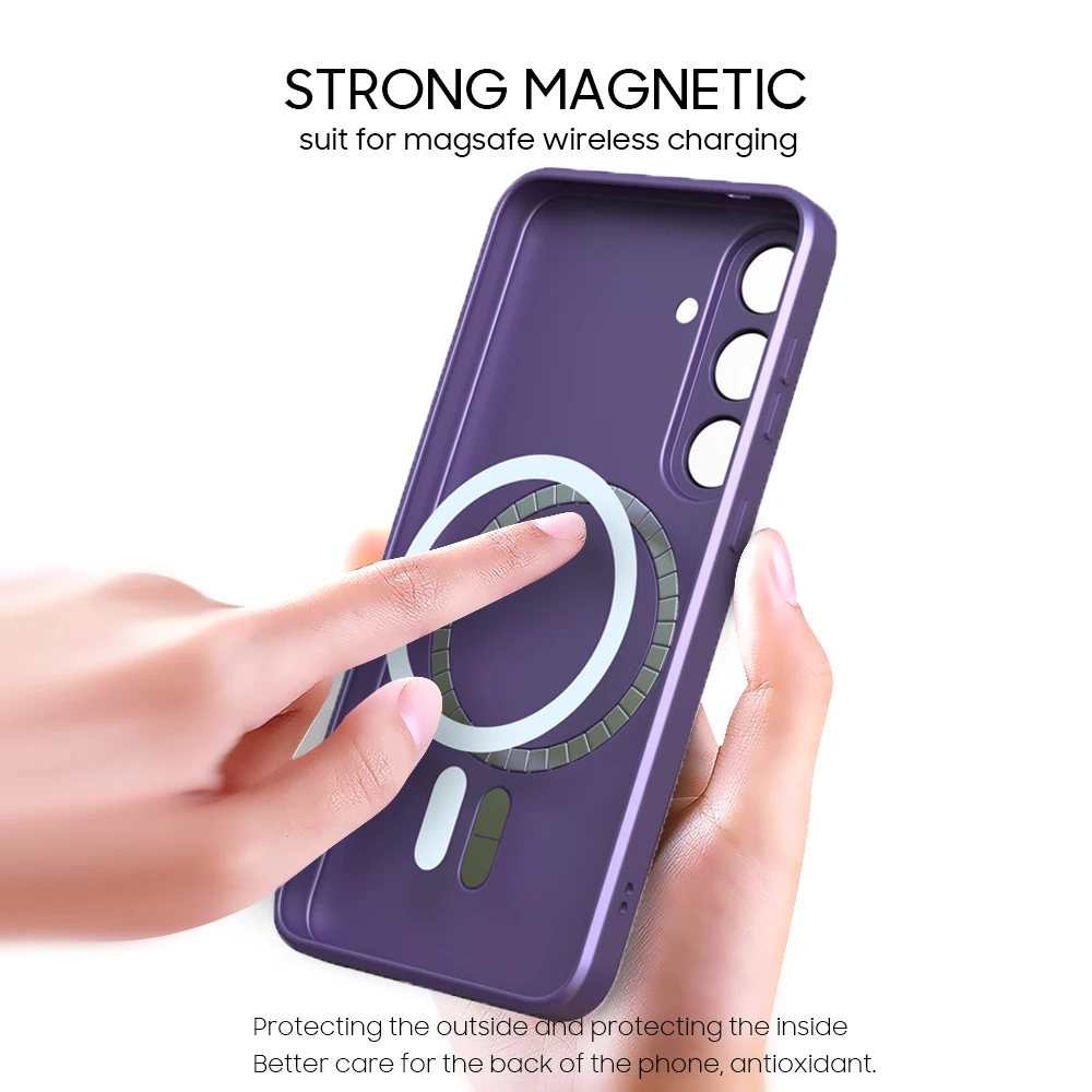 Für Samsung Galaxy S26 Magsafe Hülle S25 S24 S23 S21 FE S22 Plus A57 A56 A55 A54 A17 A16 Weiche Silikon Magnetische Handy-Rückabdeckung – Detail 2