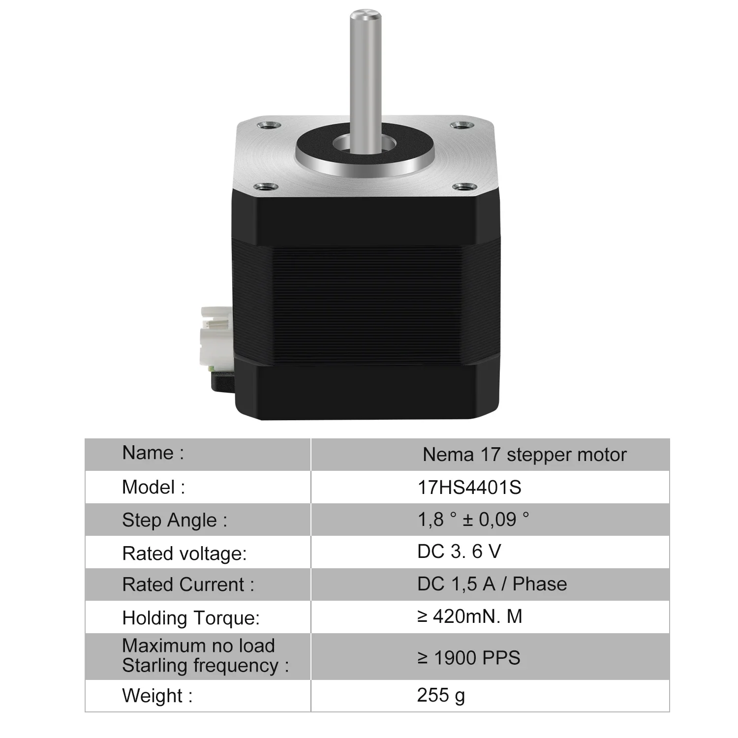 5Pcs/Lot Nema17 Stepper Motor 17HS4401S/17HS4401 4‑Lead 1.5A 42BYGH 42 Motor For 3D Printer CNC XYZ Axis Parts