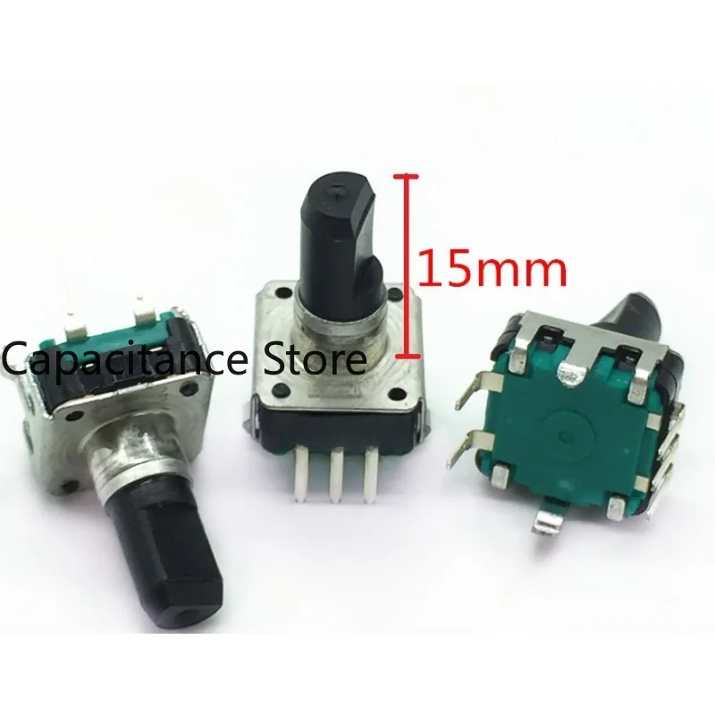 

5PCS Encoder EC12E2414403 24 Pulse number with switch Stepless handle length 15mm