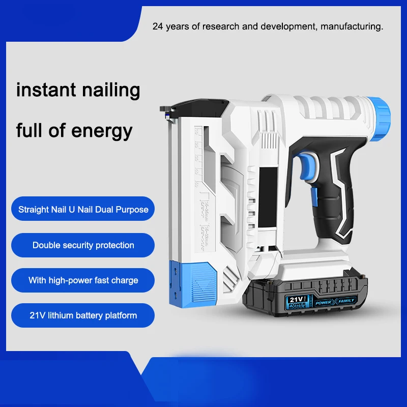 Imagem -02 - Recarregável Electric Nail Gun Nail Shooter Straight Door Nail Code Lítio F30 Carpintaria