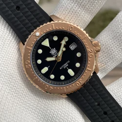STEELDIVE 1996S C3 Green Luminous Bronze Watch Mechanical NH35 20Bar Waterproof Men's Automatic Self Wind Diver Wristwatch