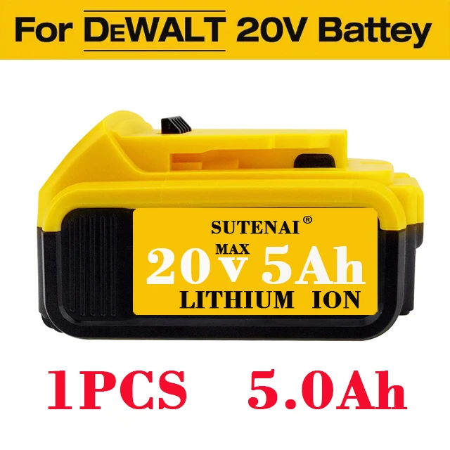 

2023 Upgrade DCB200 20V 6000mAh Battery , charger For Dewalt 18V DCB184 DCB200 DCB182 DCB180 DCB181 DCB182 DCB201 Tools Battery