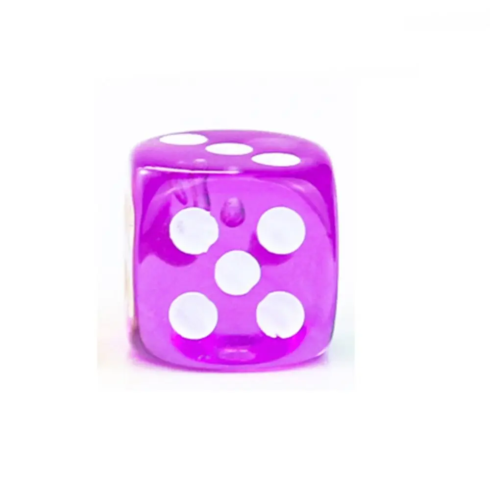 

D6 Craps Playing Games Board Games Puzzle Game Desktop Game 19mm D6 Dice Square Point Dice Transparent Dice 6 Sided Dice
