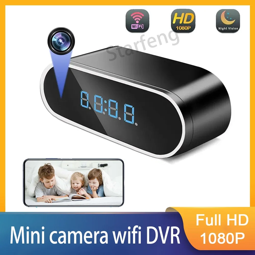 

Mini Camera Clock Full HD 1080P WIFI Control Night Vision View DVR Camcorder Motion Detection Home Surveillance Monitor Video