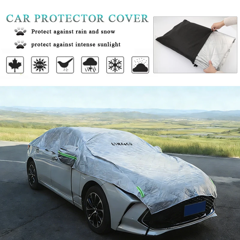 Car Windshield Snow Cover Waterproof Dustproof Half Car Protective Cover For LYNK&CO 06 03 05 08 09 01 02 Hatchback BX11 EX11