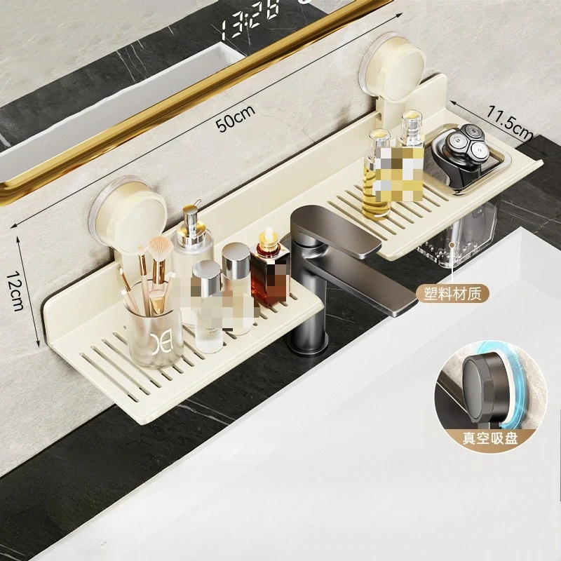 

Органайзер для хранения белья для кухни, ванной комнаты, плавающая полка над смесителем для раковины, съемный настенный кронштейн, столешница для ухода за кожей, туалетный столик