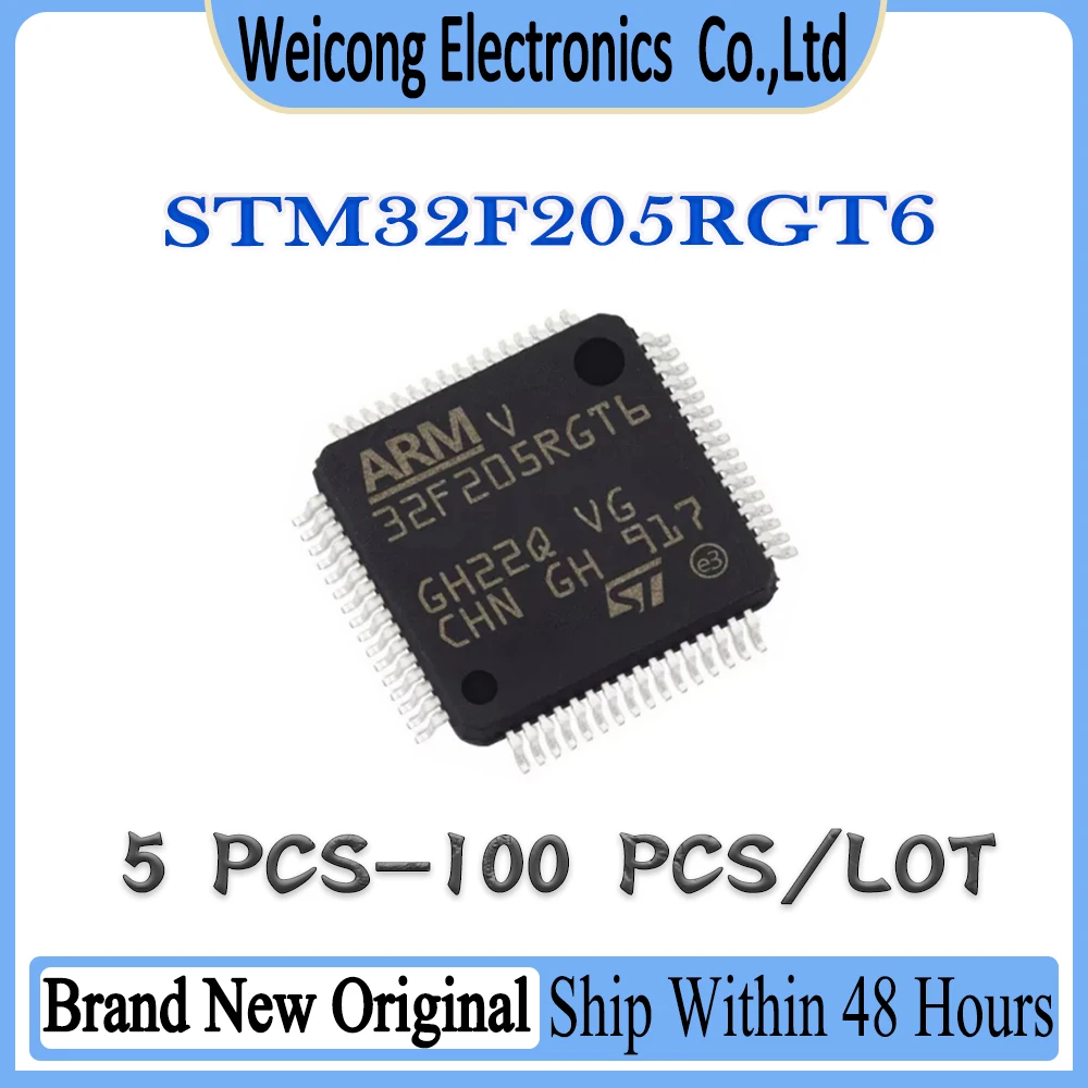 

New Original STM32F205RGT6 STM32F205RGT STM32F205RG STM32F205R STM32F205 STM32F STM32 STM IC MCU Chip LQFP-64