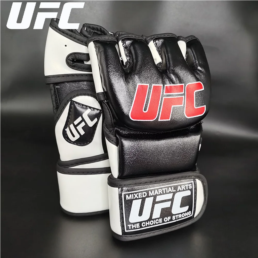 Bild 4: UFC Boxhandschuhe für Mma Muay Thai Free Fighting Fitness Taekwondo Kampf Sandsack Training Halbfinger-Boxhandschuhe