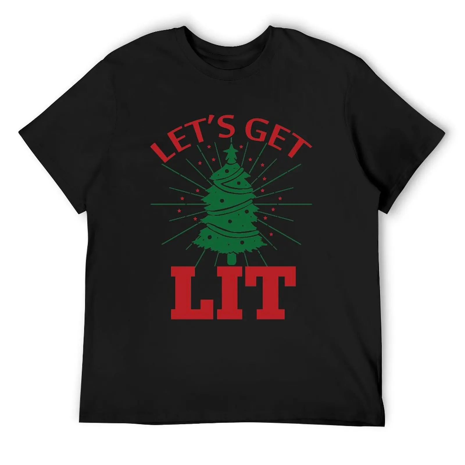 

Let's Get LIT Funny Christmas Tree Shirt T-Shirt designer shirts quick drying customizeds fruit of the loom mens t shirts