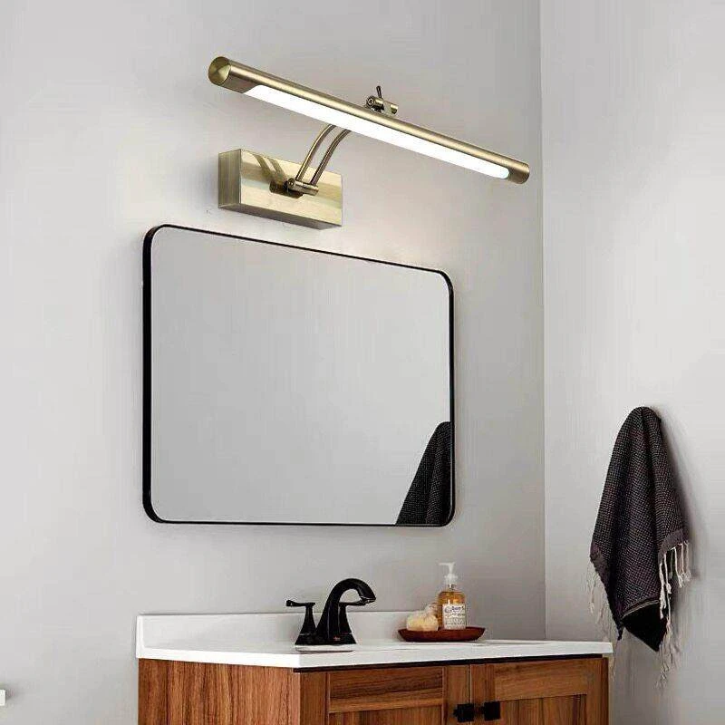 Bronze Metal Bathroom Wall Lights Waterproof Anti-fog Washroom wall Lamp Mirror Front Wall Lighting Fixtures
