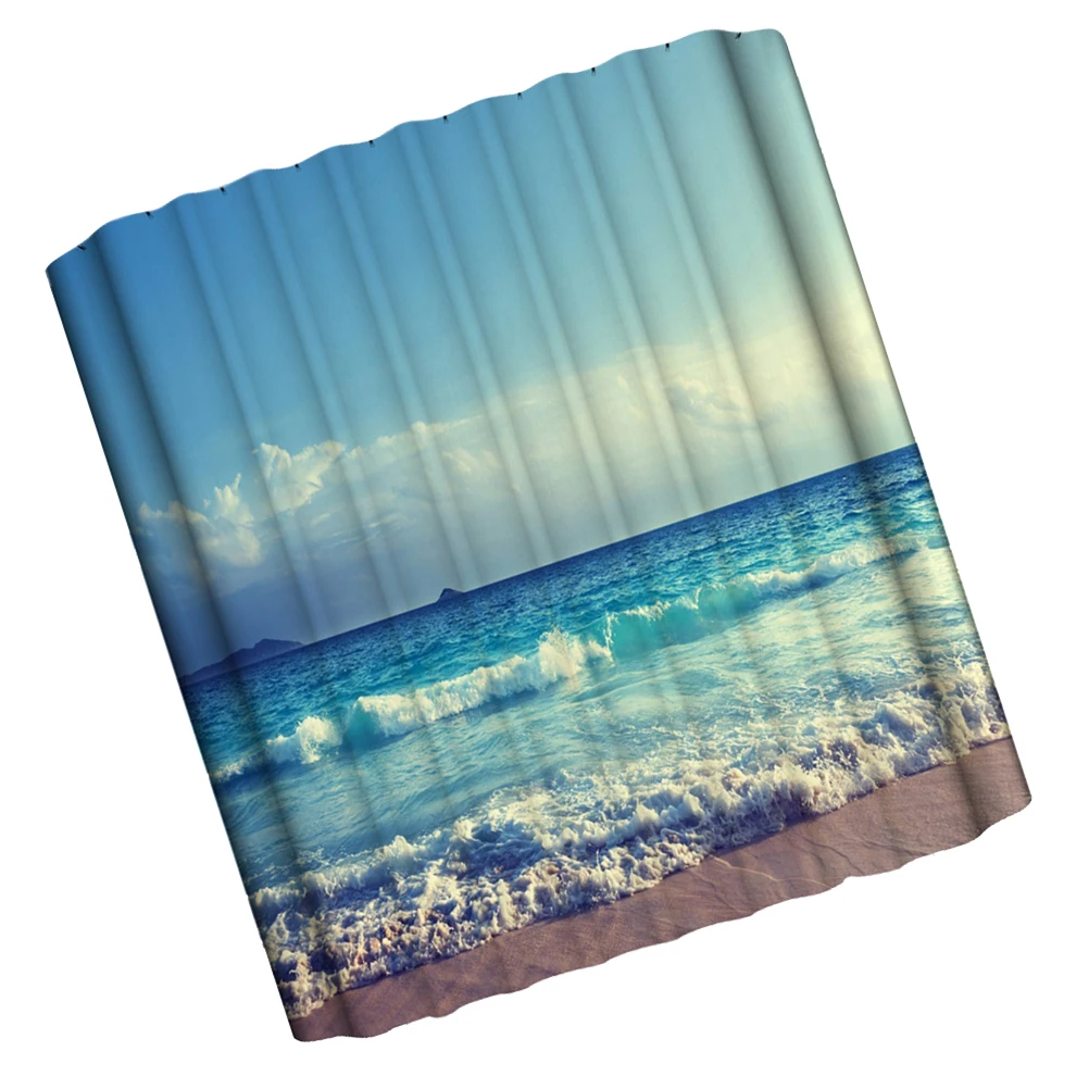 

Shower Curtain Waterproof Bathroom Anti-Mildew Curtains Fresh Pattern Home Decor Long Lasting Clear Print