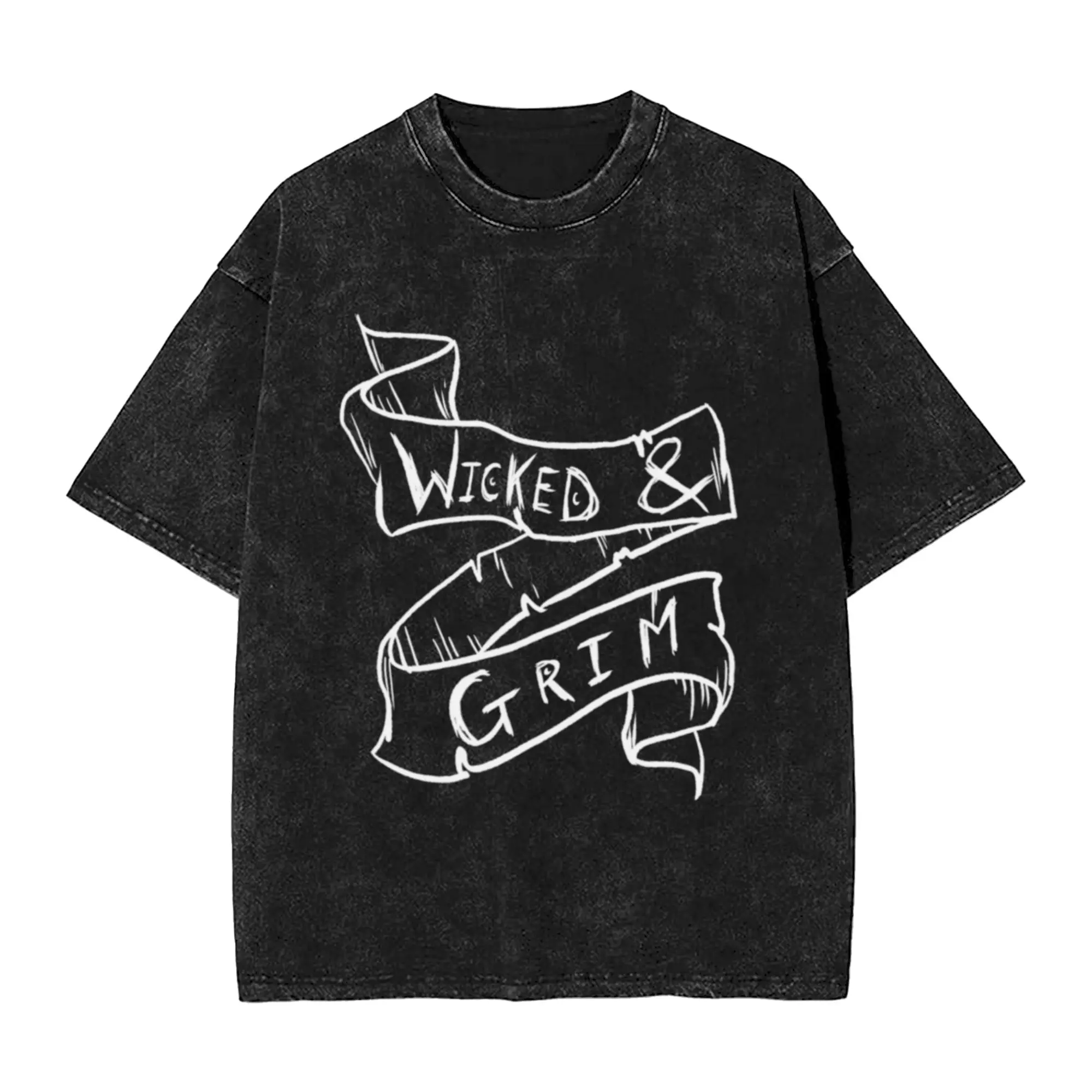 Wicked Banner - White Classic Cool A T-Shirt Oversized Short Sleeve Men's Women's Cotton Tees Tops