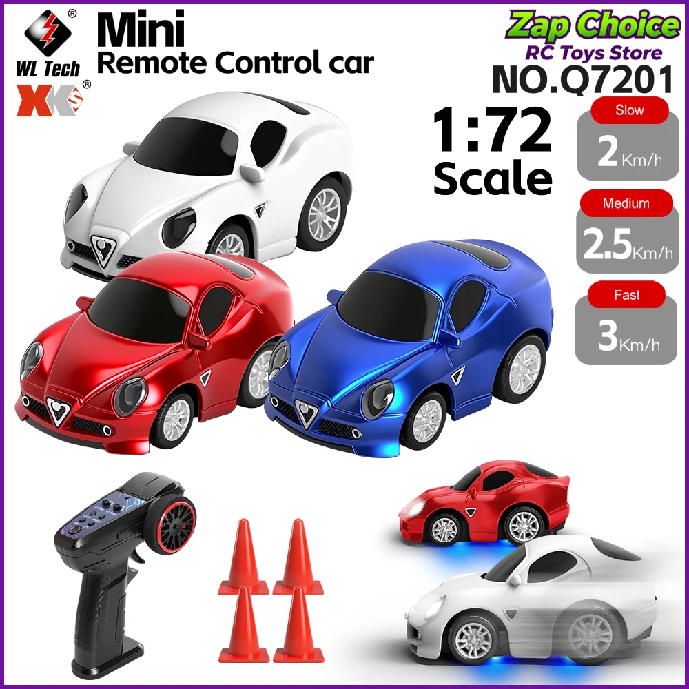 

WLtoys Q7201 1/72 Ultra Mini RC Настольный спортивный автомобиль 2,4G Гироскопическая стабилизация 4WD Team Racing Игрушка в подарок для мальчика на день рождения