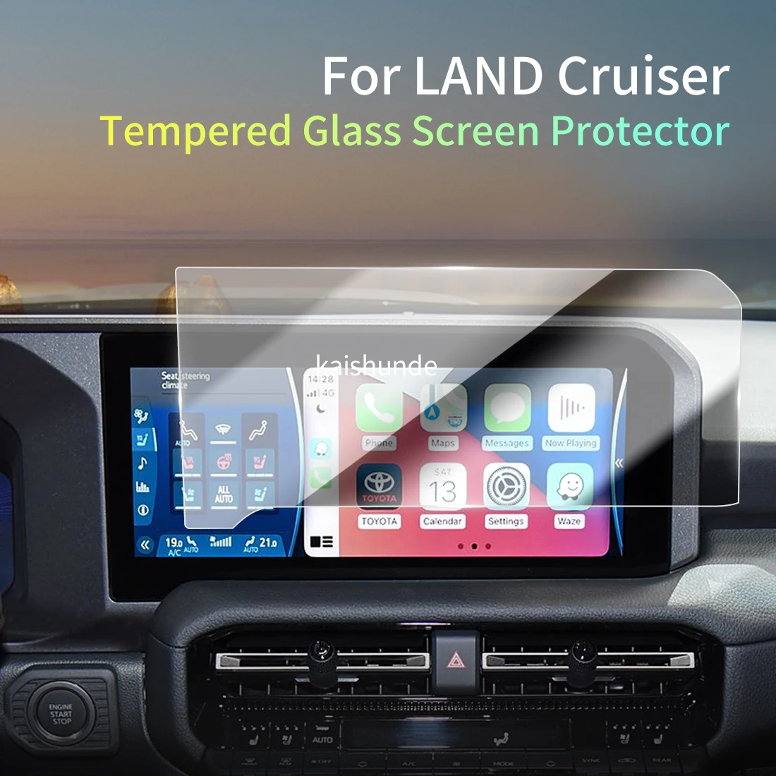 

Car Stickers Meters Protector For24 Toyota LAND Cruiser Tempered Glass Protective Film Display Navigation Vehicle