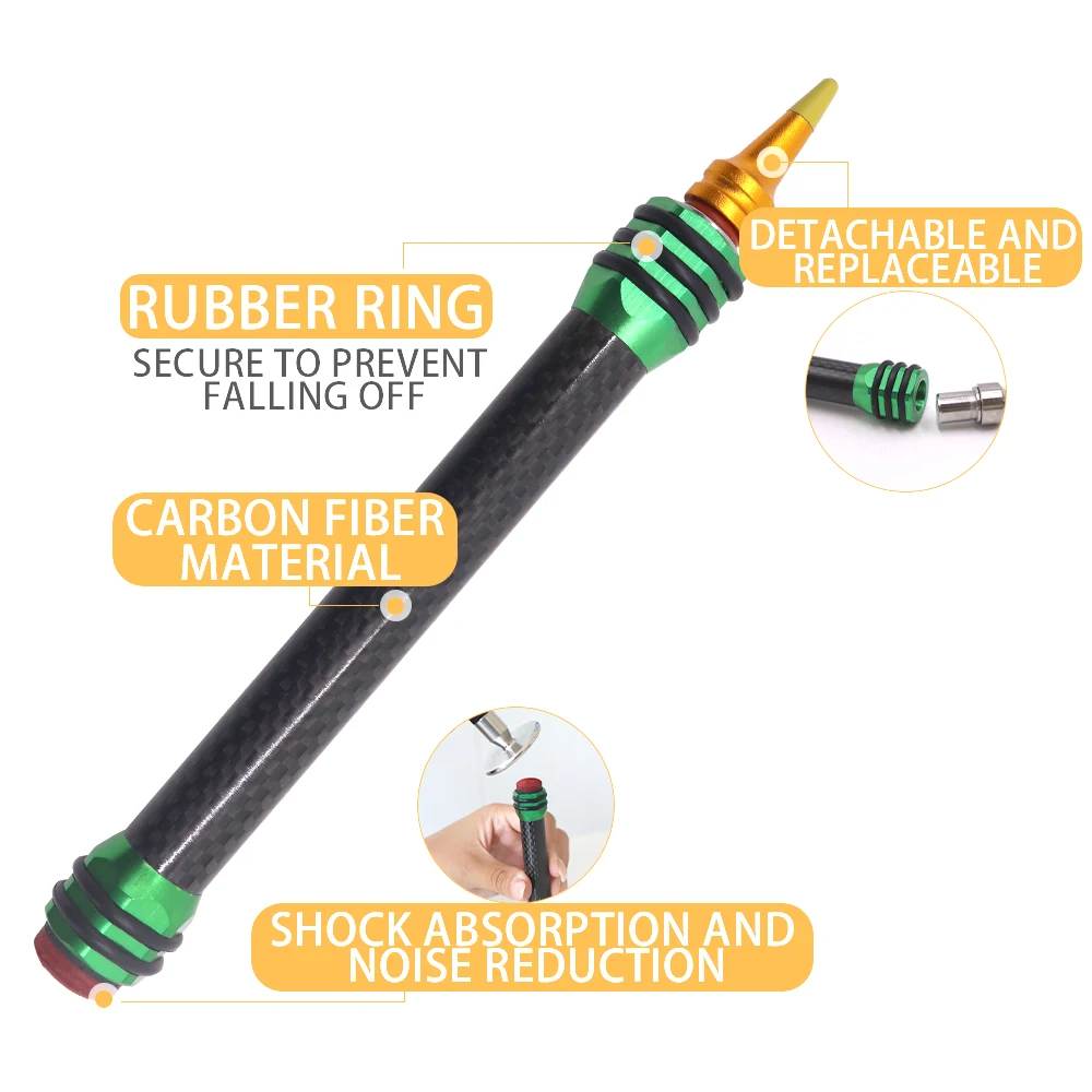 Dent Repair Tapping Pen Set Lightweight Carbon Fiber Knock Pen With Rubber/Steel/PEEK/PAI/Ceramic Tap Heads PDR Tools 4