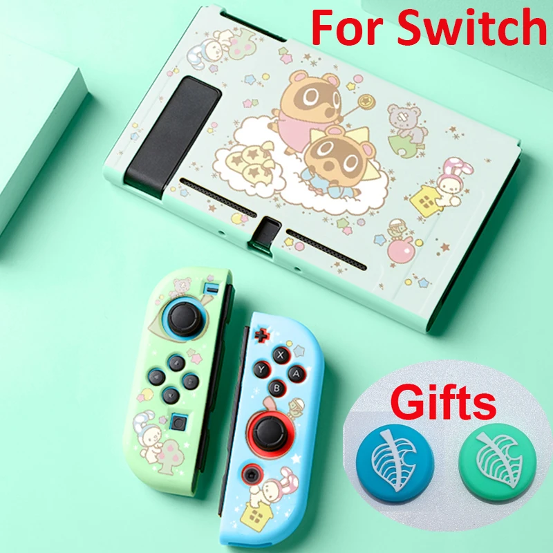 Custodia protettiva per animali per Nintendo Switch Shell NS Joycon custodia per Console di gioco con tappi per pollice per Nintendo Switch OLED