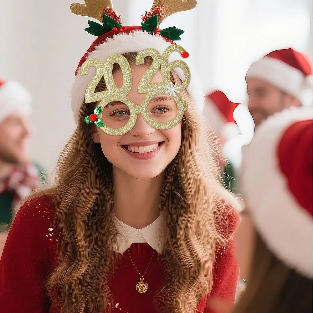 12 Lunettes De Fête De Noël - Motifs Père Noël, Bonhomme De Neige, Sapin - Accessoires Déguisement Enfants Adultes