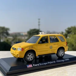 1/43 Scale Ford ESCAPE Chicago Taxi SUV Alloy Car Model Metal Diecast Toy Vehicle for Collectible Fans Gift Souvenir Collection