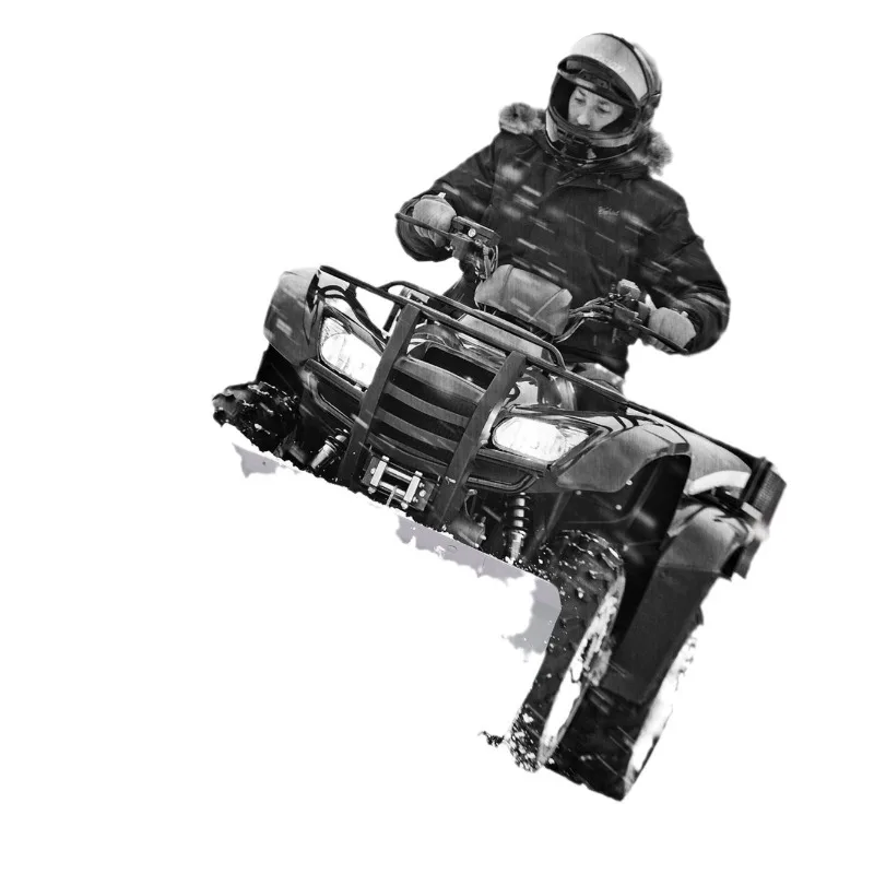 ATV, Schneepflugeimer, Pflug.