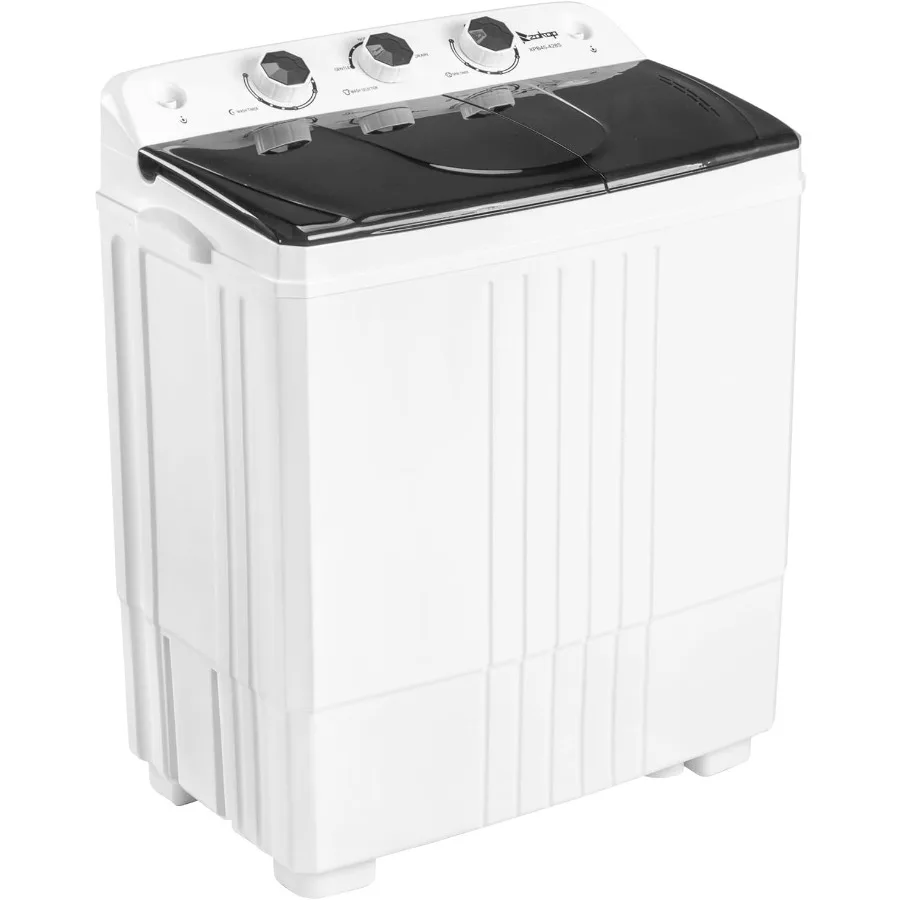 

20LBS Portable Washing Machine Compact Mini Washer Machine Dryer Combo with Builtin Gravity Drain Small Twin Tub Washer Featuri