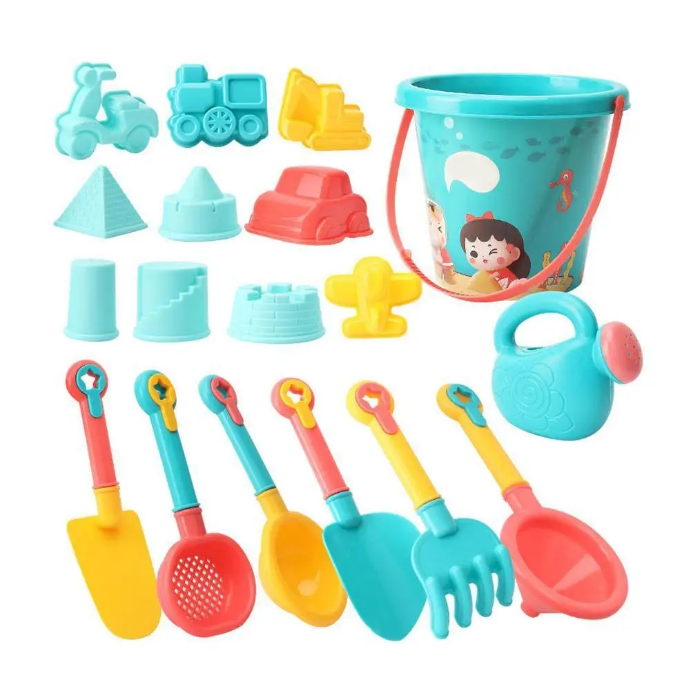 

Набор игрушек для пляжа и песка, 18 предметов, из прочного пластика, летний набор для игр на пляже и в бассейне, инструменты для игр с песком на открытом воздухе для мальчиков и девочек, отличный подарок на праздник