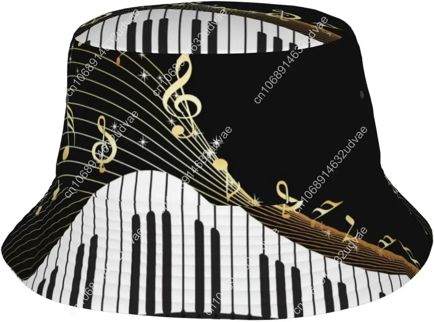 

Fashion Funny Music Notes Sun Hats Reversible Print Bucket Hat for Women and Men Unisex