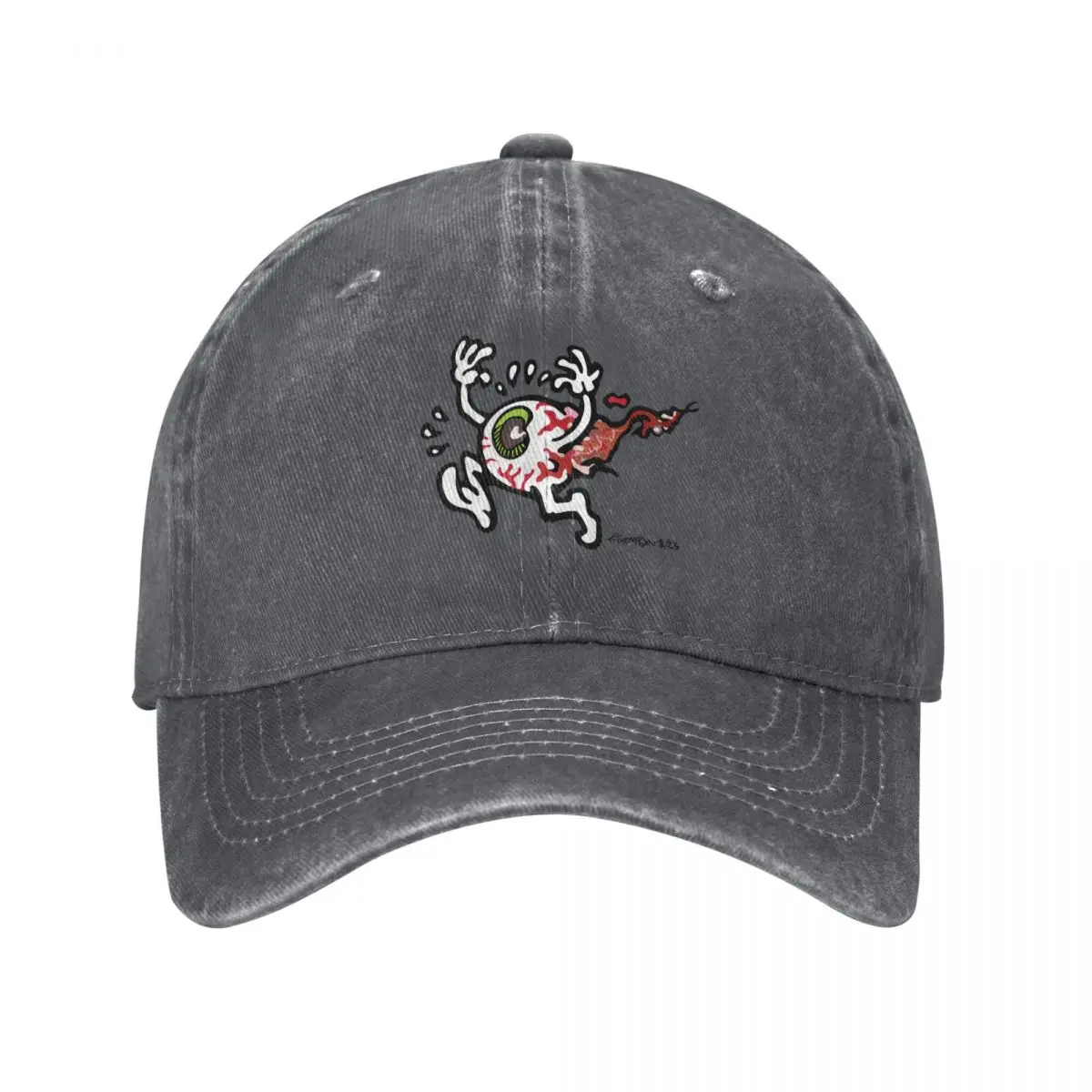 

Eyeball Running Scared from Two Dead Boys Baseball Cap funny hat derby hat Fishing cap Trucker Hats For Men Women's