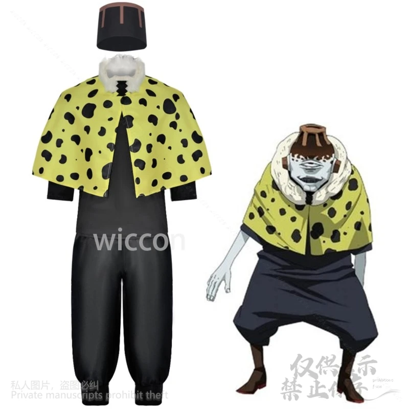Anime Jujutsus Jogo Cosplay Costume Printing Green Cloak Shawl Uniform Hat Kaisenn For Halloween Christmas Party Cos Customized