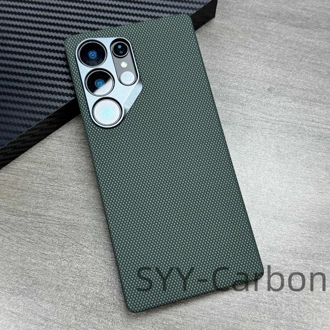 

Real Carbon Fiber Phone Case For Samsung Galaxy S25 Ultra MagSafe Magnetic Aramid Durable Cover Ultra-Thin Shockproof Armor