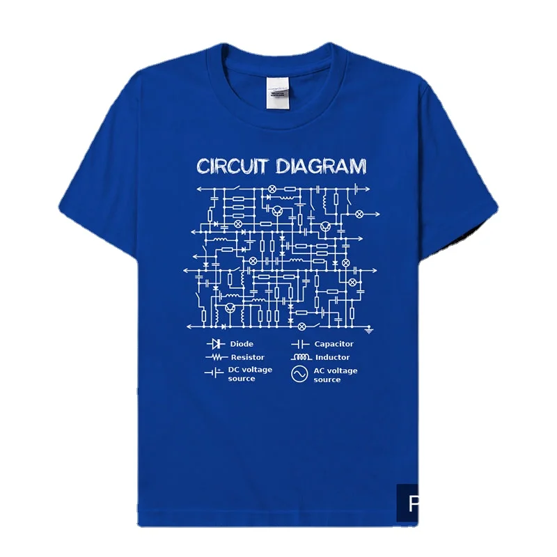 Physical and Electrical Engineering Circuit Diagram T-Shirt Summer Cotton Short Sleeve O-Neck Unisex T Shirt New S-3XL