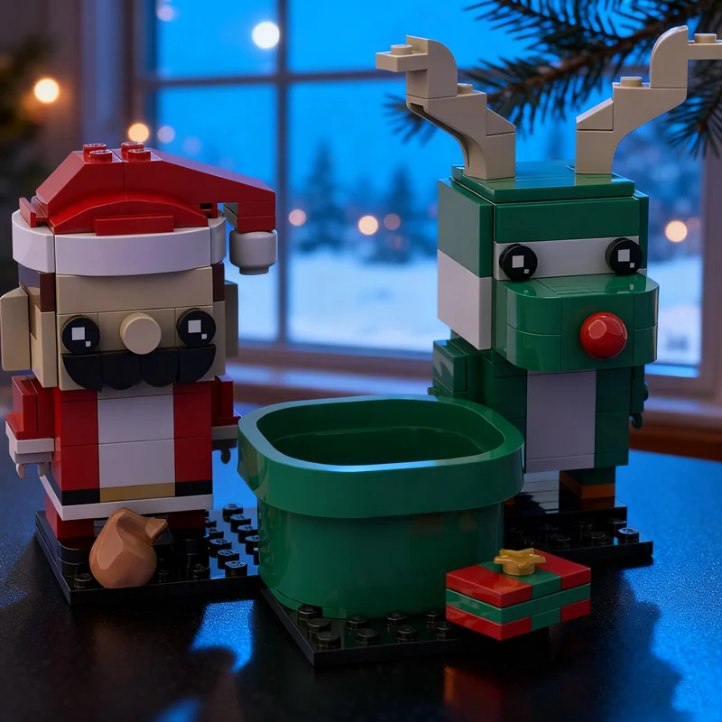 215pcs MOC BrickHeadz Marioesd & Yoshi Edition Model Building Blocks Toys Architecture Christmas Gift Craft Creative Birthday