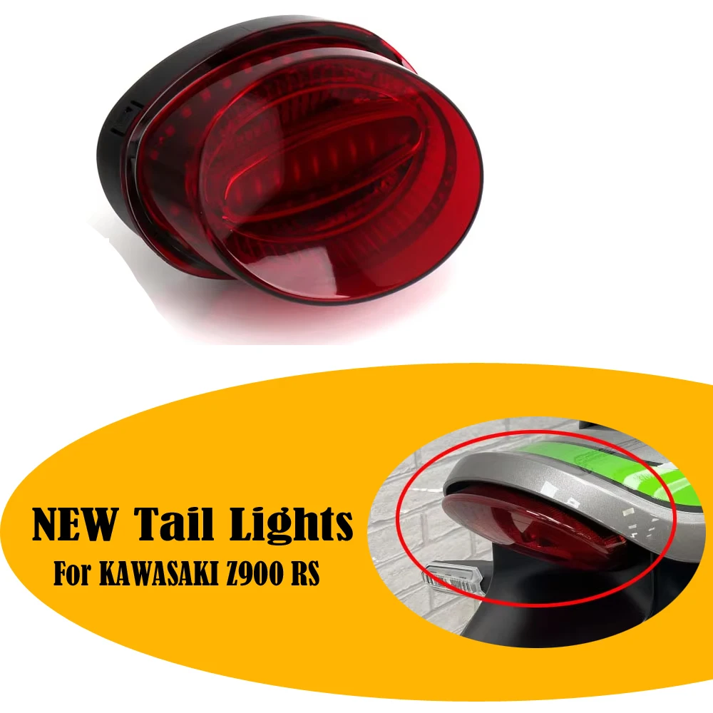 

For KAWASAKI Z900 RS Z900RS Z 900 RS 2018-2023 Motorcycle Accessories LED Tail Lamp Rear Brake Tail Run Light Red Lens Taillight