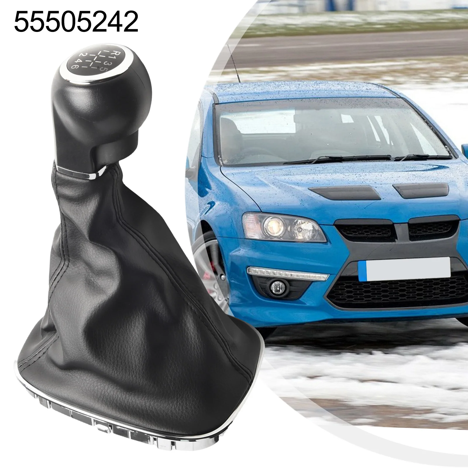 Replacement Shift Knob and Boot Set for Vauxhall For Corsa E 2015 2019 6 Speed Manual Use ABS Construction OE 55505242