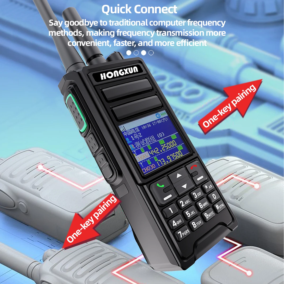 HX HP-788 Walkie Talkie 4G POC UHF/VHF 5000KM Range GPS Group Setup IP68 Waterproof 10W Large Battery