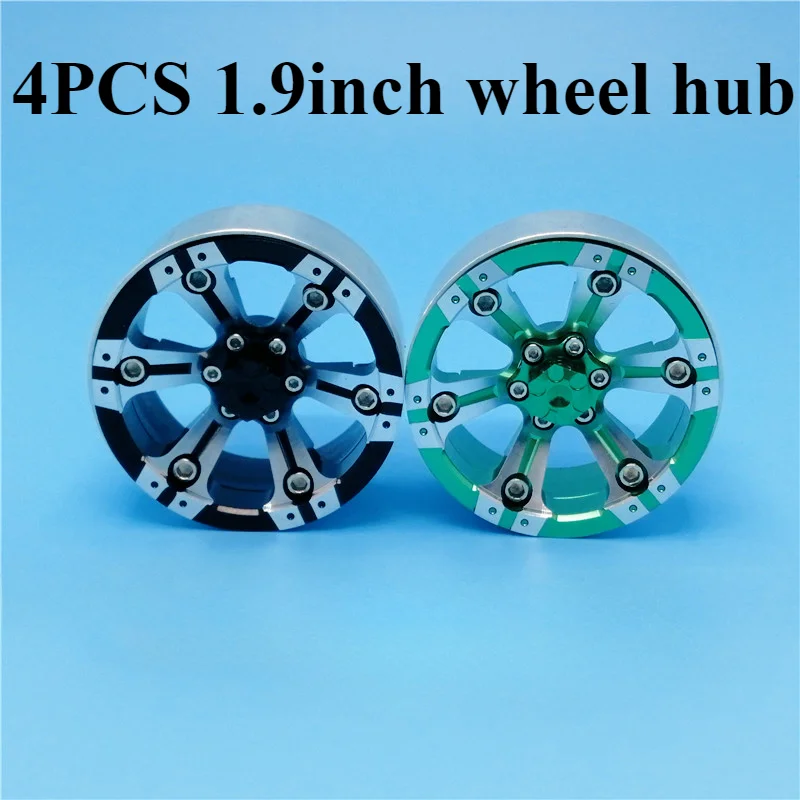 Metal Hub Roda para RC Crawler Car, Acessórios de Atualização, SCX10, D90, TRX4, RC4WD, D90, D110, VS4, JIMNY, Cherokee, 1,9"