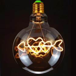 Ampoule Edison à filament LED à intensité variable, rétro, LOVE G125, décoration vintage, veilleuse en verre, guirlandes lumineuses industrielles pour la maison