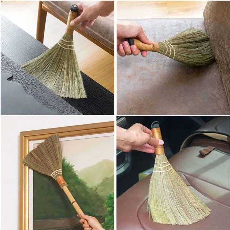 Household Bamboo Large Broom Dustpan Soft Hair Sweep Hair Artifact Hand Broom Wood Floor Sweep Broom Cleaning Tools