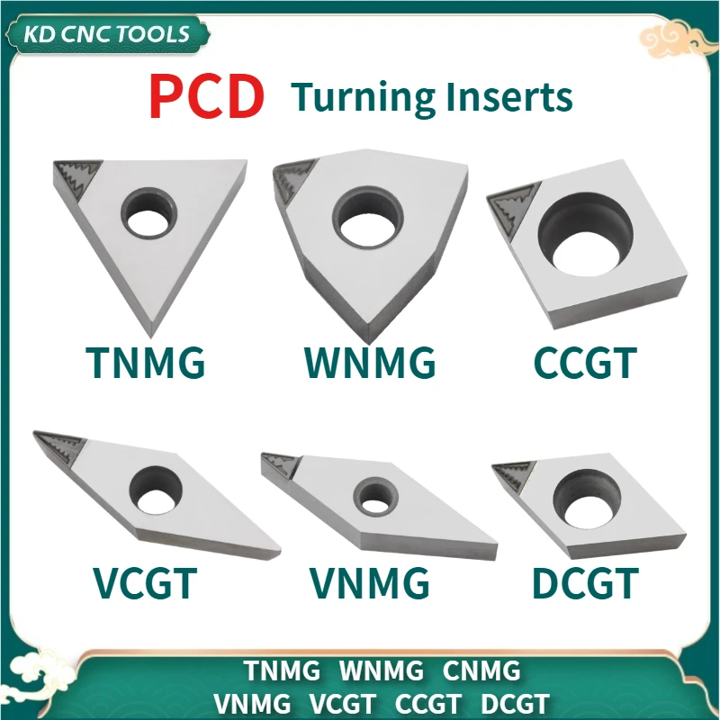 

PCD TNMG WNMG CNMG VNMG VCGT CCGT DCGT CNC tool 0402 0404 0408 is used for aluminum, copper and carbon fiber Hard steel CBN tool