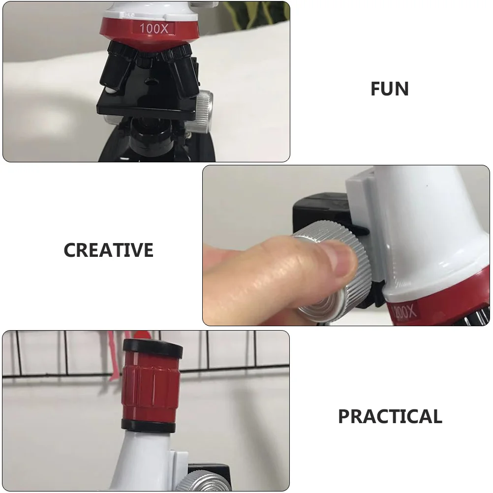 

1 Set Kids Microscope With Adjustable Led Light Science Experiment Tool Children Magnifier For Kids Microscope For Children