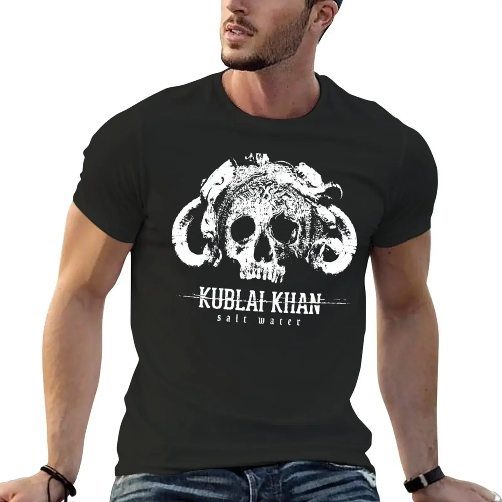 Kublai Khan Sale Waeer Skull Logo Metalcore Band T-Shirt kawaii clothes graphic tee shirt man t shirt men tshirt