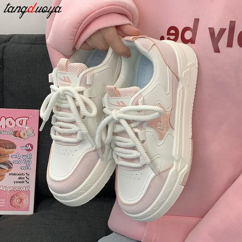 Kobiety Lolita Sneaker niebieskie buty marki oddychające grube obcasy buty sportowe Harajuku student y2k Sneakers buty wulkanizowane na co dzień