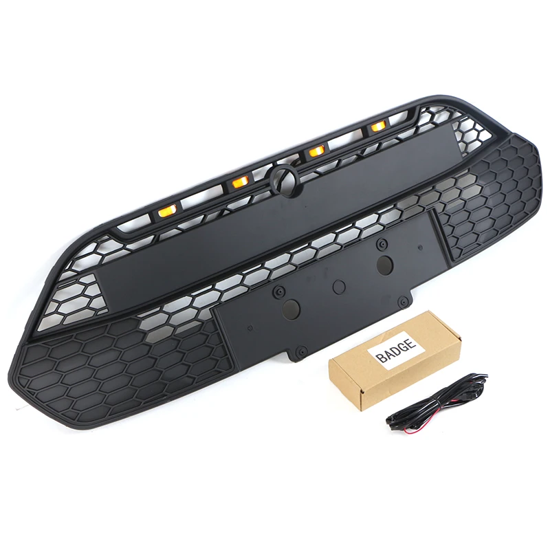 2012-2018 Other Accessories Black ABS Car Front Grille With LED Light Fits For FORD TRANSIT CONNECT WAGON EURO