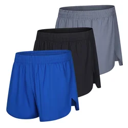 Short de course léger à séchage rapide pour hommes, respirant et absorbant l'humidité, pantalon à trois points pour l'entraînement physique, Marathon