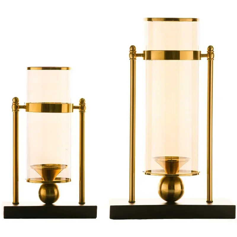 

Creative Metal Vase Nordic Glass Candle Holders Living Room Table Home Decoration Candlestick Wedding Centerpieces