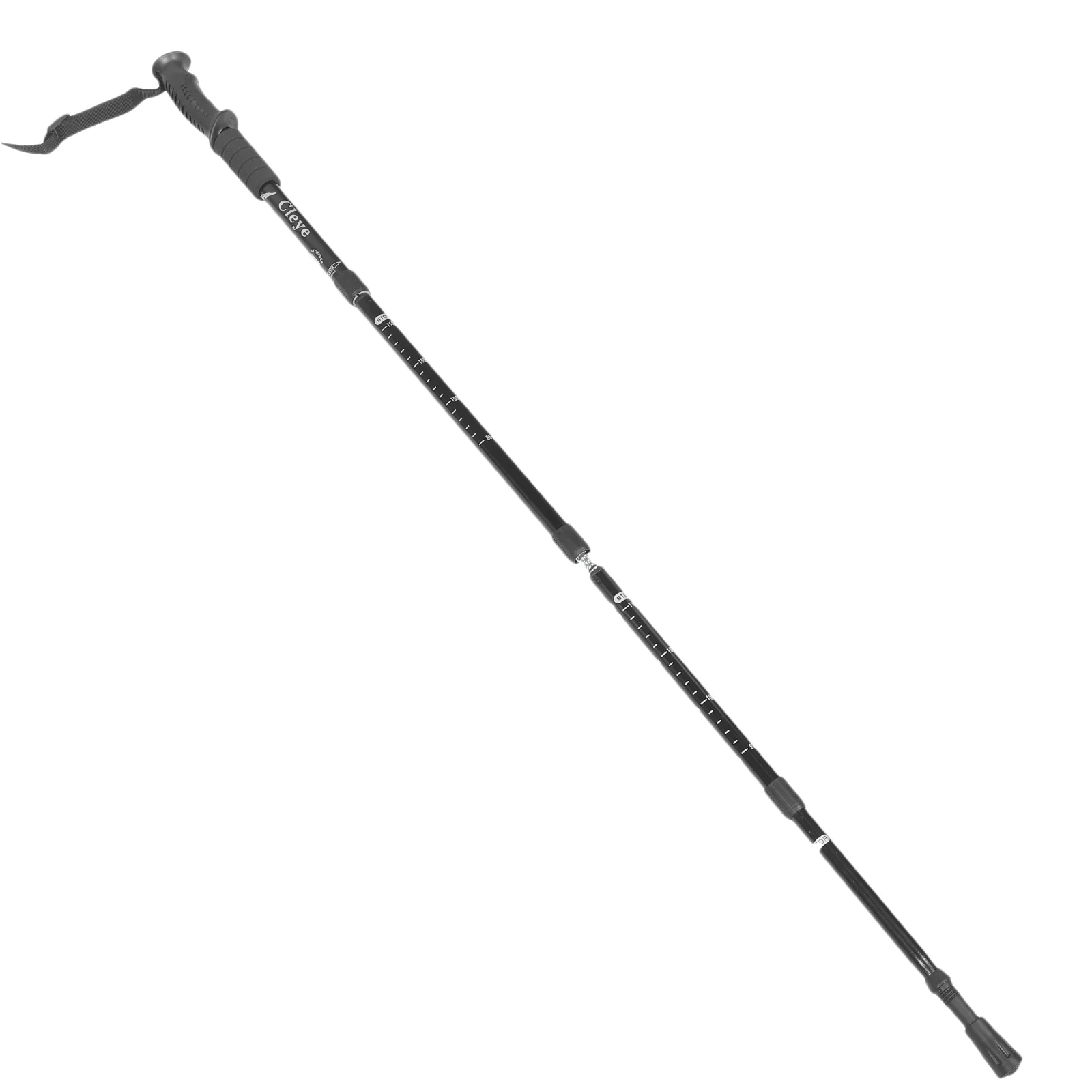 

Walking Stick Aluminum Alloy Portable Trekking Pole Travel Elderly Cane Supplies Black