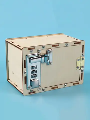 Caja de seguridad Diy, maquinaria de invención, experimento científico, caja de contraseña de madera, juguetes para chico, modelo de ensamblaje