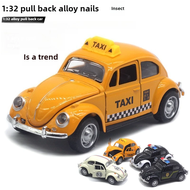 

Alloy Beetle Classic Car Model, Police Car Taxi Racing Pull Back, Car Model