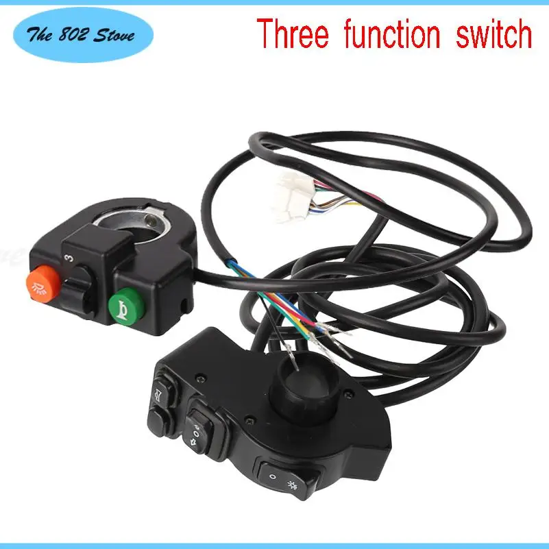 

Handle switch, horn button, turn signal light, headlight three in one controller switch, suitable for motorcycle accessories